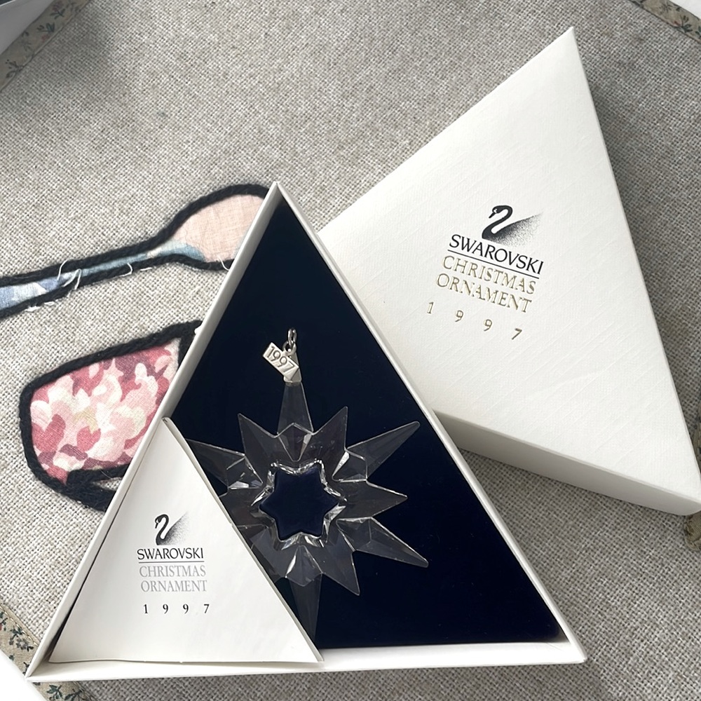 Relisting- Swarovski 1997 Christmas Crystal Snowflake
